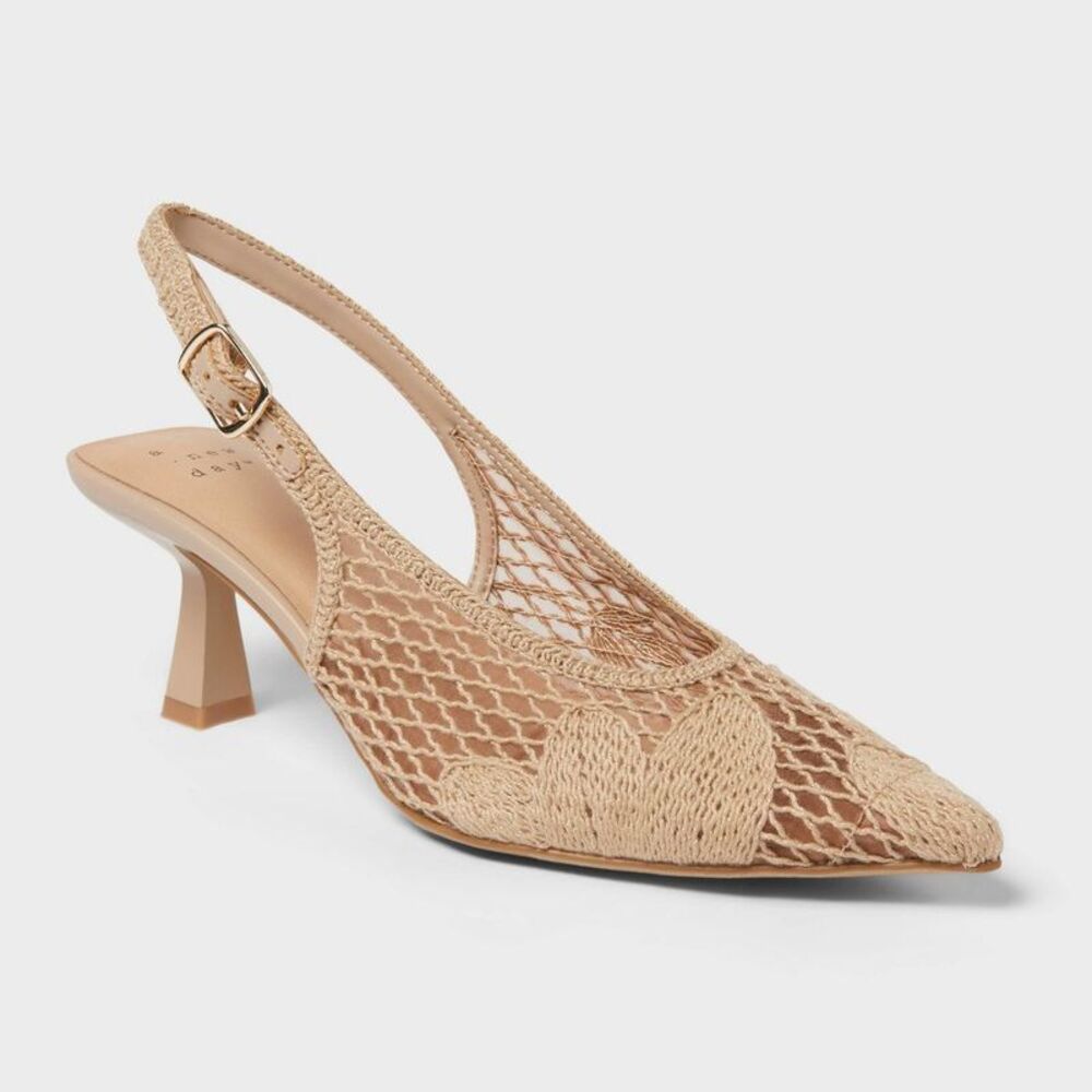 Women’s Emmy Heels with Memory Foam Insole - A New Day Light Taupe 10